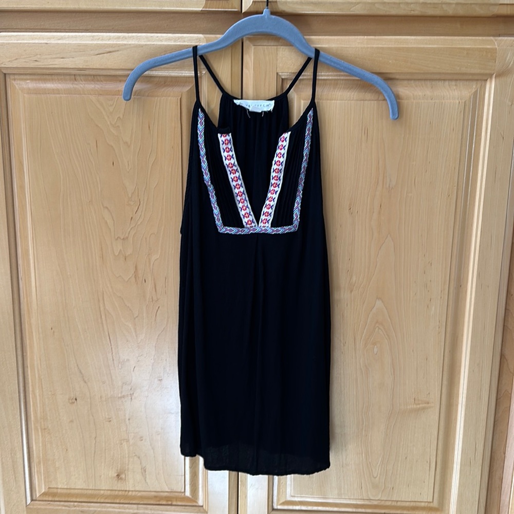 Love Stitch Black Tank Top